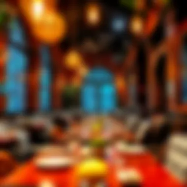 Atmospheric view of an Ankara restaurant interior