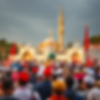 Community gathering during Ashura Day celebration