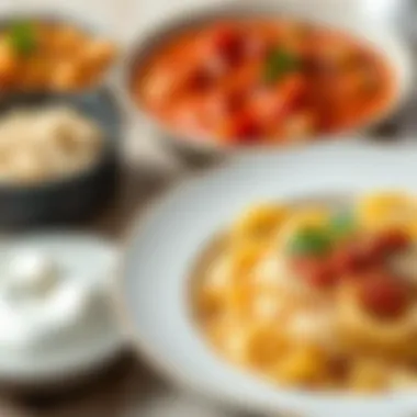 Diverse Sauces Perfectly Pairing with Pappardelle A variety of sauces complementing Barilla Pappardelle dishes