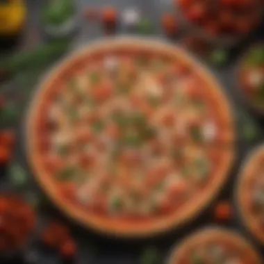 An assortment of Bim Superfresh pizza varieties displayed on a vibrant table, highlighting the range of choices available.