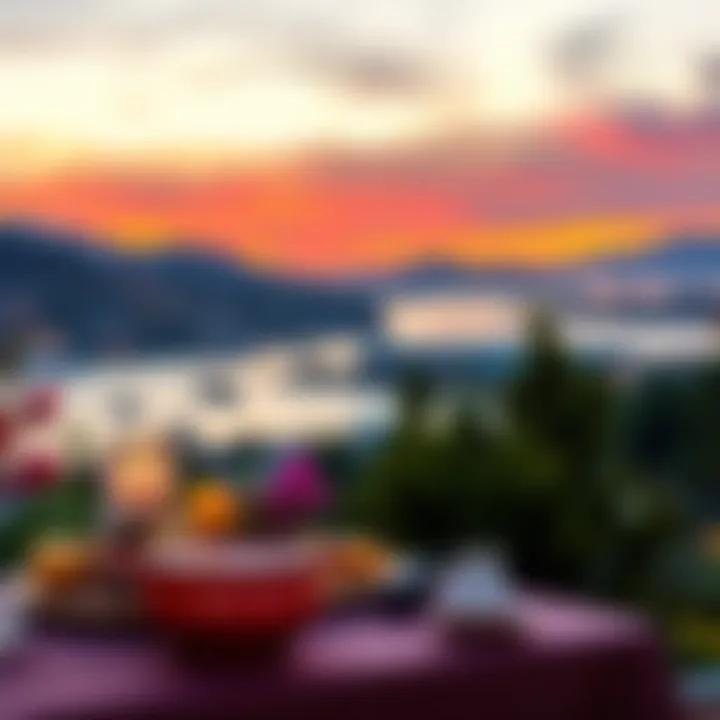 A sunset view over Bursa Nilüfer, signaling the time for iftar.