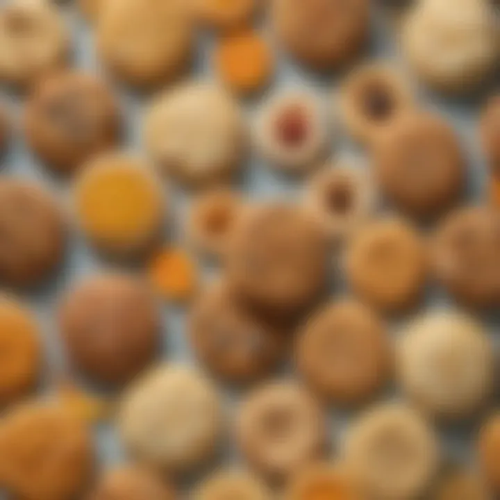 Assorted flavors of coconut flour cookies displayed