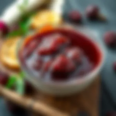 Rich Bowl of Mulberry Molasses A rich bowl of mulberry molasses showcasing its thick texture