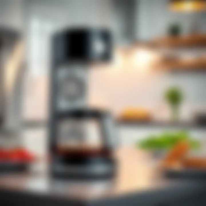 Electric coffee pot in a modern kitchen setting