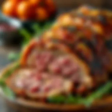 A close-up view of the tender roast, highlighting the caramelized crust and juicy interior.