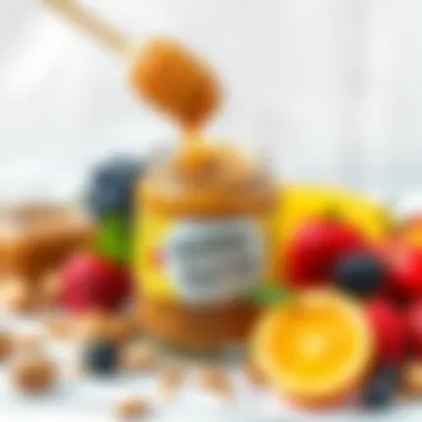Nutritious Additions to Peanut Butter Various healthy ingredients that can be mixed with peanut butter, such as honey and fruits