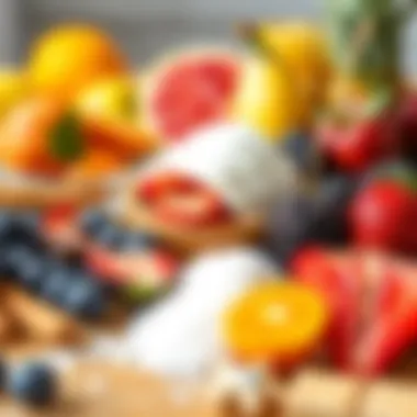 Healthy Alternatives to Sugar An assortment of fruits and natural sweeteners on a table