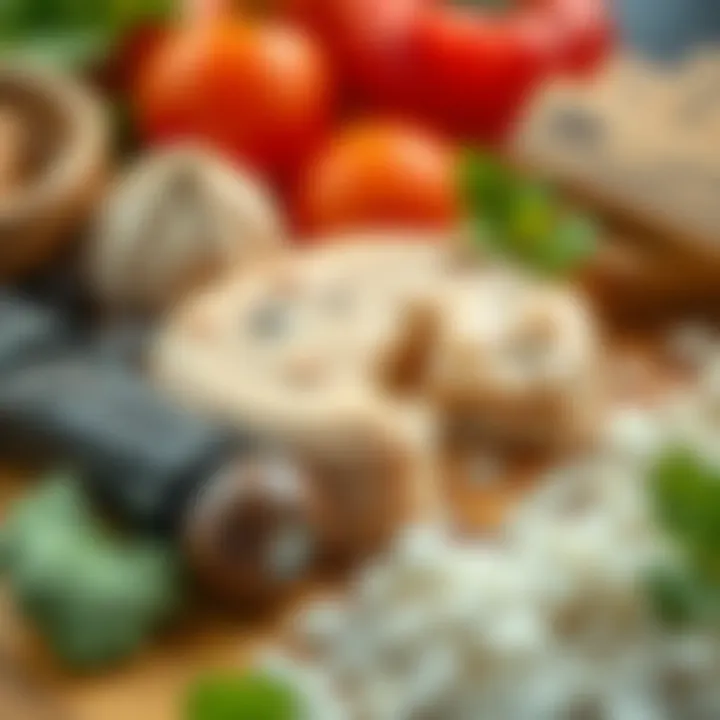 Close-up view of key ingredients used in Halka Tatlısı