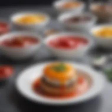 Creative sauces displayed in elegant bowls