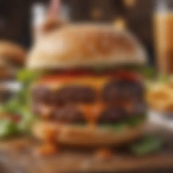 A close-up of a delectable burger with special sauce