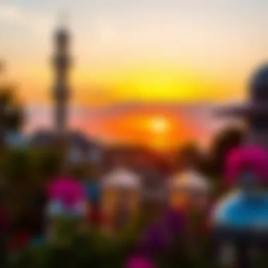 Sunset: The Moment of Iftar A scenic view of a sunset marking iftar time.