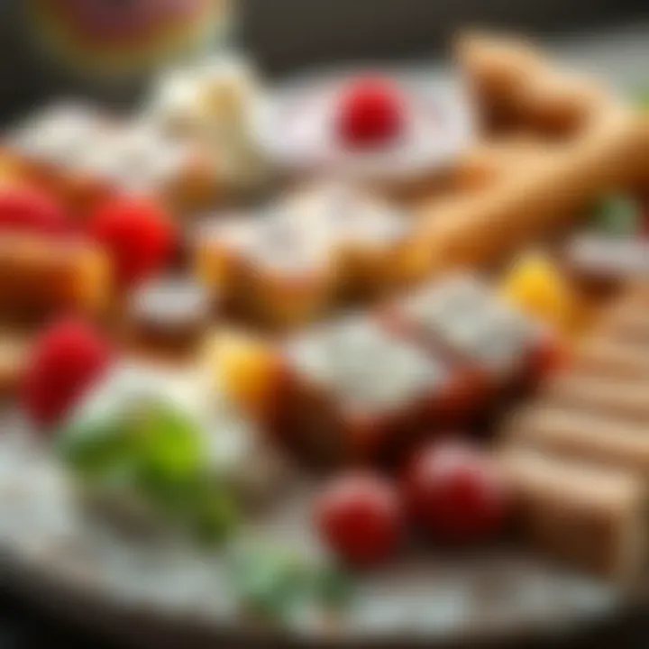 A beautifully arranged platter of various semolina desserts