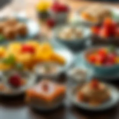 Delicious Iftar Dishes and Desserts An assortment of delicious Turkish desserts and appetizers served for iftar