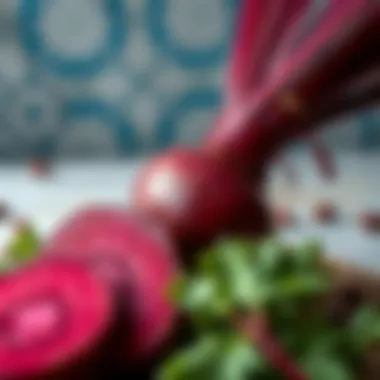 The Richness of Beetroot Vibrant red beetroot showcasing its rich color and texture