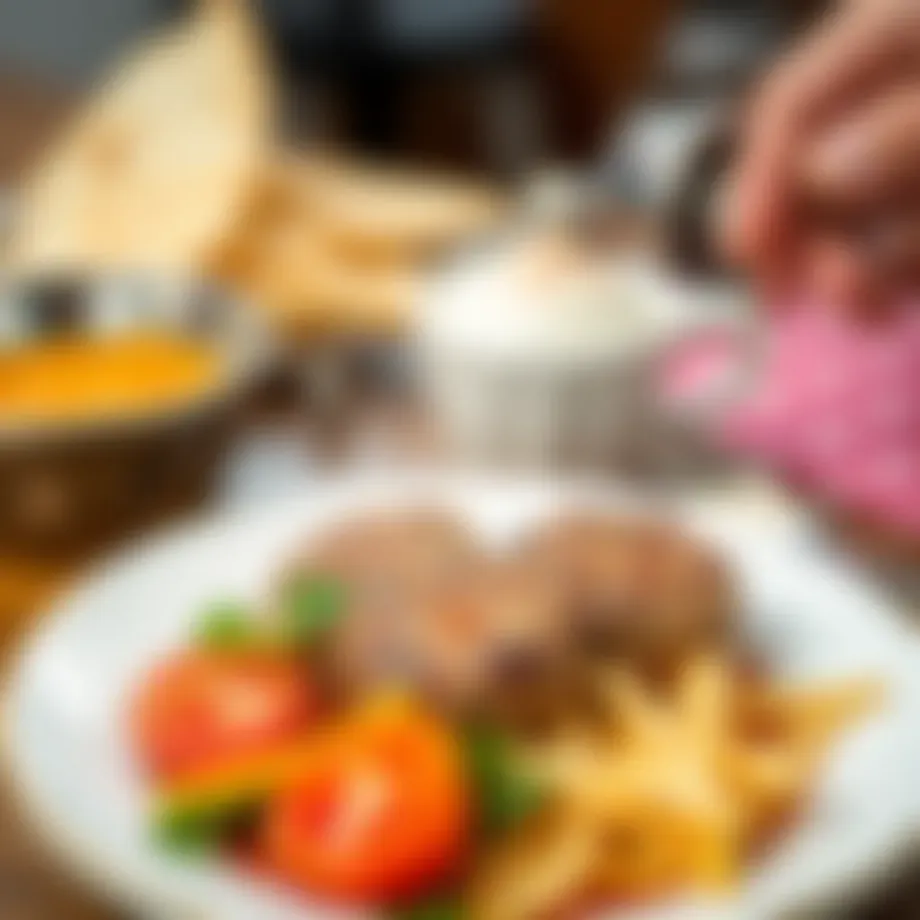 Delicious köfte served on a traditional plate