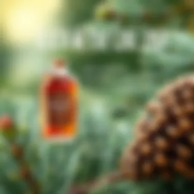 A detailed chart showing the health benefits of pine cone syrup