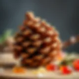 A close-up of a pine cone, symbolizing the source of pine cone syrup