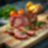 Juicy and tender lamb liver displayed on a cutting board