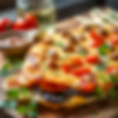 A Visual Delight of Lahmacun Deliciously baked lahmacun with toppings