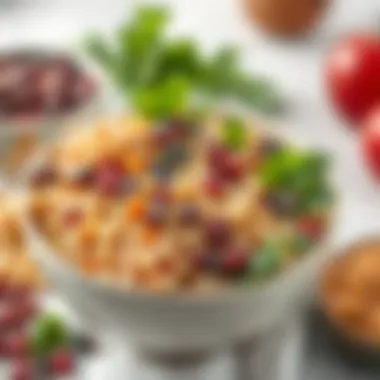 Diverse Fiber-Rich Foods A vibrant bowl of mixed whole grains and legumes, showcasing rich fiber sources.