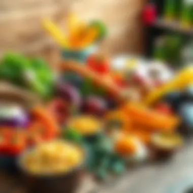 A vibrant display of various metabolism-boosting foods on a wooden table.