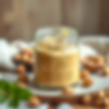 The Creamy Indulgence of Raw Pistachio Butter A jar of raw pistachio butter showcasing its creamy texture.