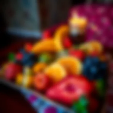 Fruit Platter for Iftar Colorful fruit platter as part of iftar meal