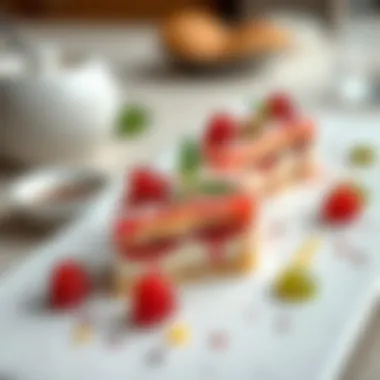Elegant Presentation of Sugarpare An elegant presentation of sugarpare with garnishes