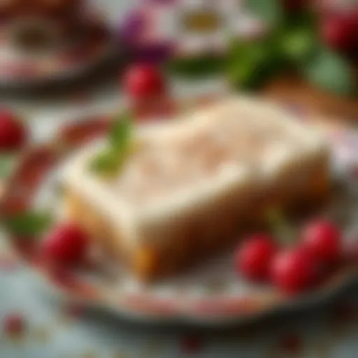 Traditional Turkish dessert on a decorative plate