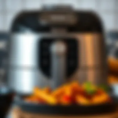 Close-up of Tefal Airfryer XL showcasing its sleek design and controls