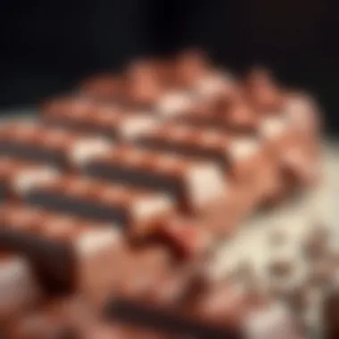 A close-up of luxurious chocolate texture highlighting its quality.