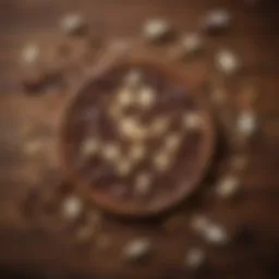 A delicate arrangement of vanilla pods and chocolate pieces on a wooden table