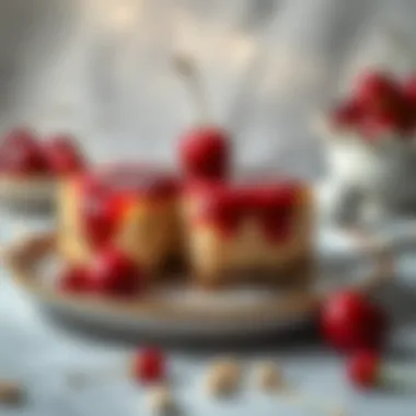 Delicious Cherry Popcake Delicious cherry popcake displayed elegantly on a plate