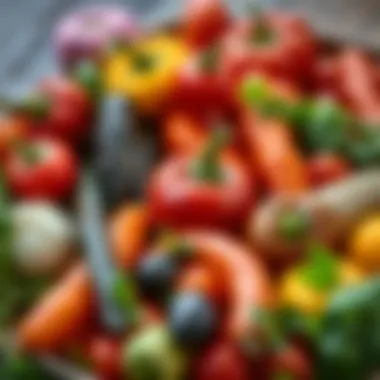 A colorful arrangement of summer vegetables